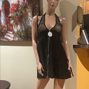 Killstar don’t call me skater Black Dress XS with Mesh fishnet Detail nwt